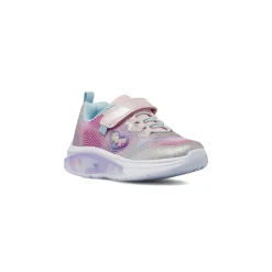 Sneakers da bambina lilla con glitter e luci colorate Dieci Baci
