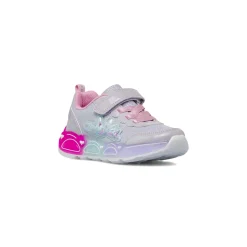 Sneakers da bambina lilla con glitter e suola con luci Dieci Baci