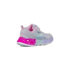 Sneakers da bambina lilla con glitter e suola con luci Dieci Baci