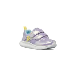 Sneakers da bambina lilla iridescente con strappo Le scarpe di Alice