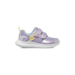 Sneakers da bambina lilla iridescente con strappo Le scarpe di Alice