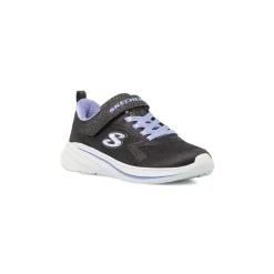 Sneakers da bambina nere con glitter e strappo Skechers