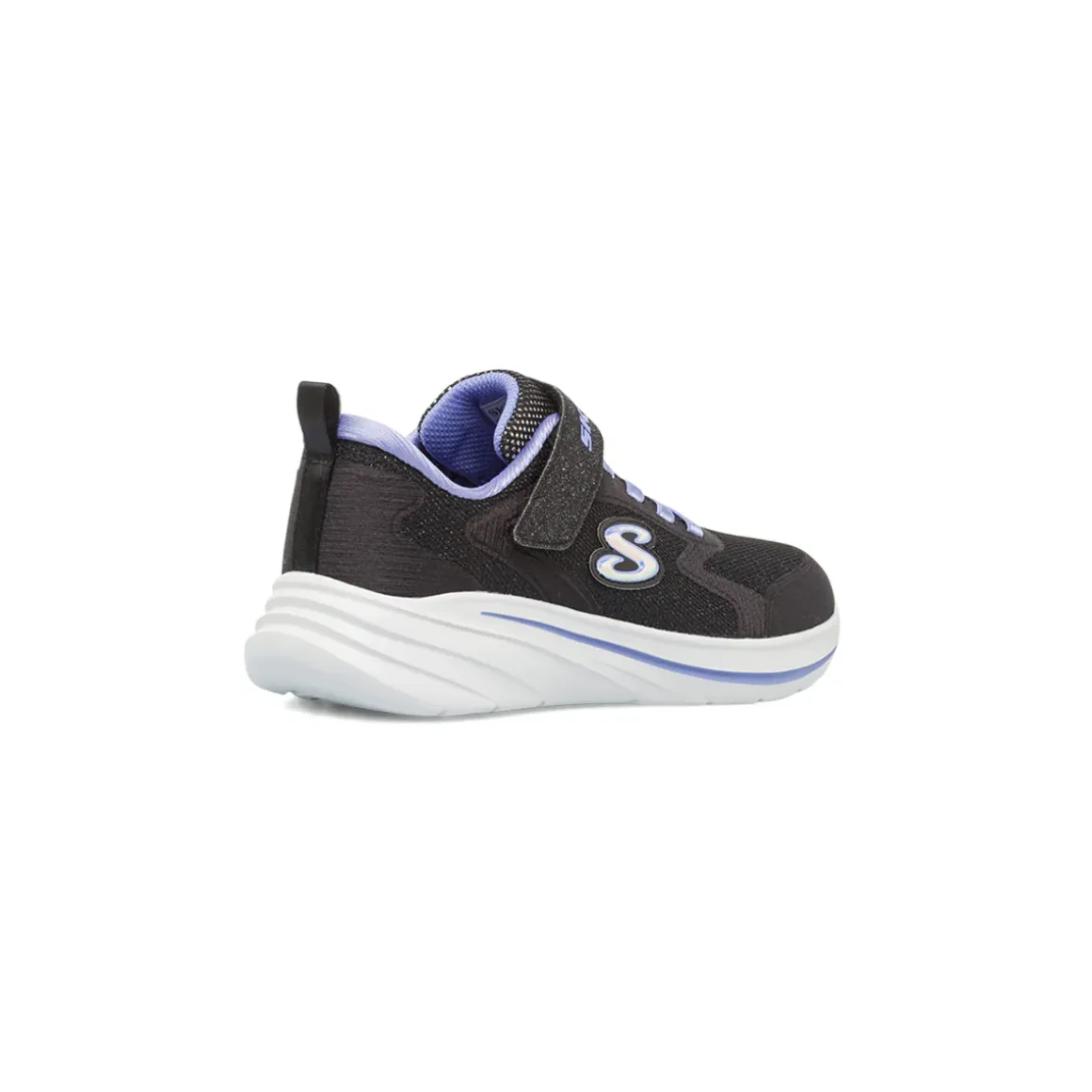 Sneakers da bambina nere con glitter e strappo Skechers