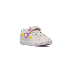 Sneakers da bambina rosa con applicazioni di cuori Dieci Baci