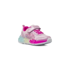 Sneakers da bambina rosa con glitter e suola con luci Dieci Baci