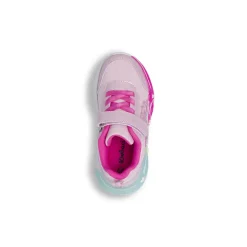 Sneakers da bambina rosa con glitter e suola con luci Dieci Baci