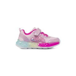Sneakers da bambina rosa con glitter e suola con luci Dieci Baci