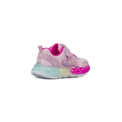 Sneakers da bambina rosa con glitter e suola con luci Dieci Baci