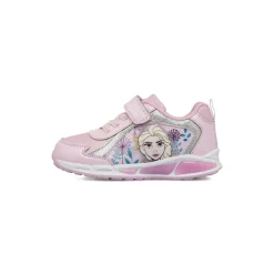 Sneakers da bambina rosa con luci nella suola e stampa Frozen