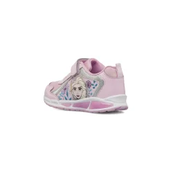Sneakers da bambina rosa con luci nella suola e stampa Frozen