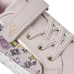 Sneakers da bambina rosa con stampa graffiti Dieci Baci