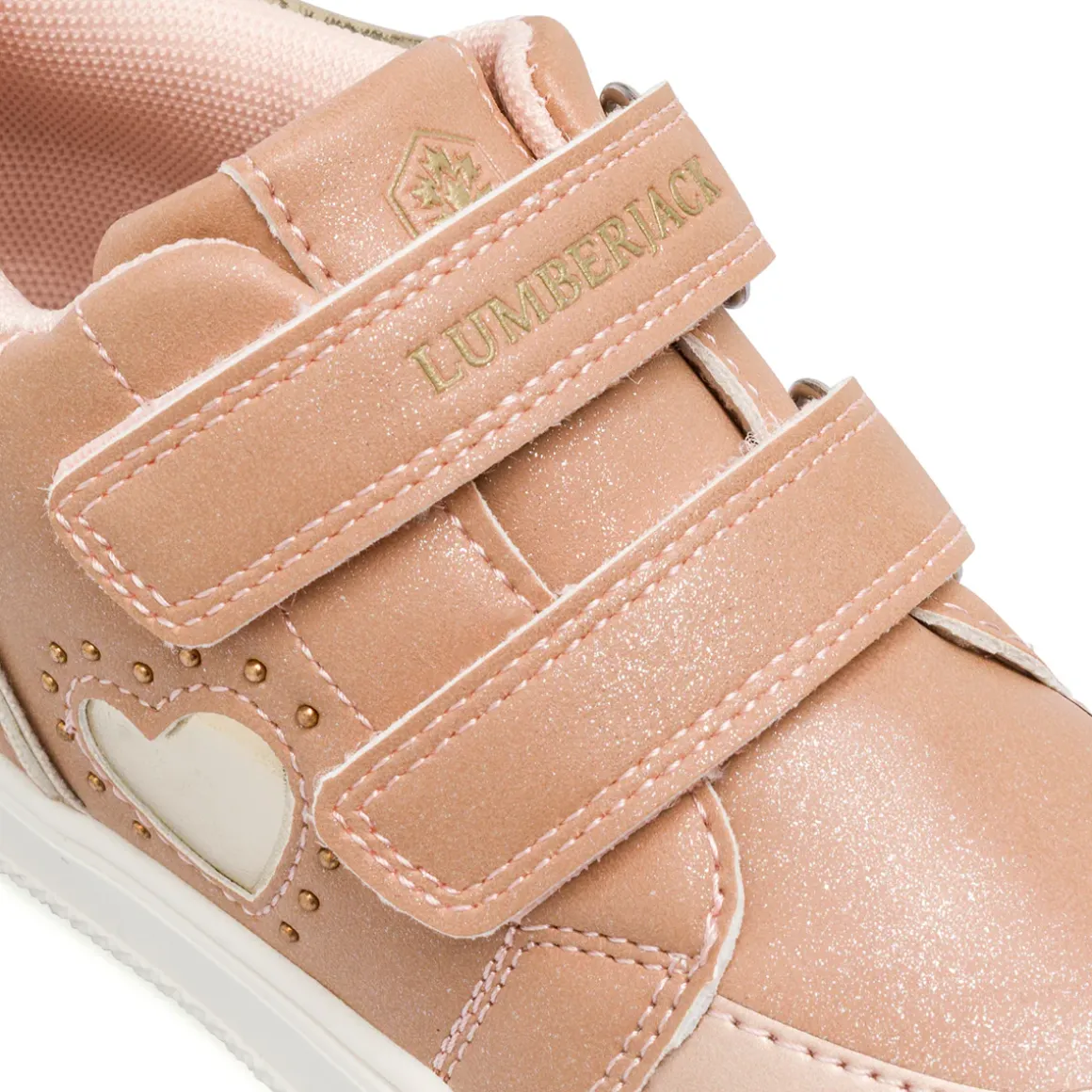Sneakers da bambina rosa Lumberjack effetto iridescente e strappo