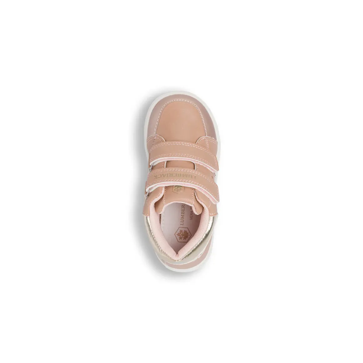 Sneakers da bambina rosa Lumberjack effetto iridescente e strappo
