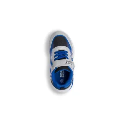 Sneakers da Bambino argento e blu con luci e stampa Sonic
