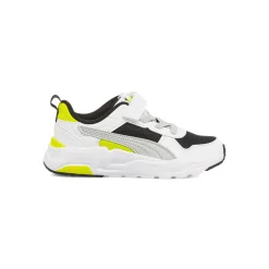 Sneakers da Bambino bianche con dettagli lime e strappo Puma Trinity 2