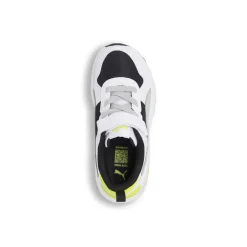 Sneakers da Bambino bianche con dettagli lime e strappo Puma Trinity 2