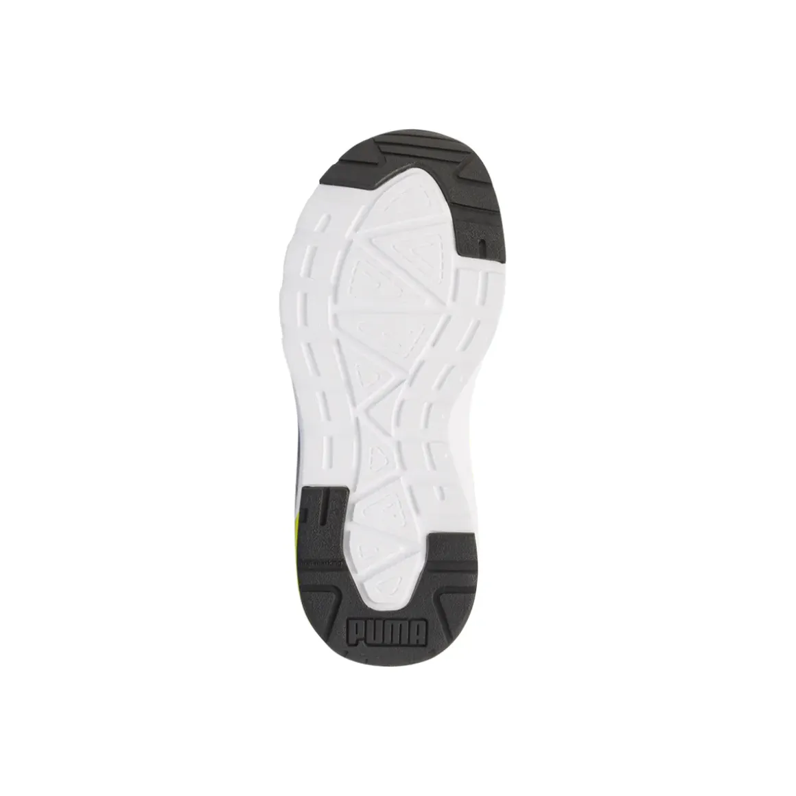 Sneakers da Bambino bianche con dettagli lime e strappo Puma Trinity 2