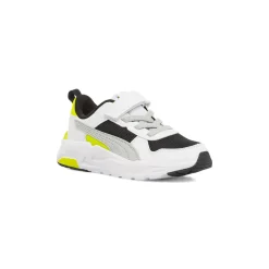 Sneakers da Bambino bianche con dettagli lime e strappo Puma Trinity 2