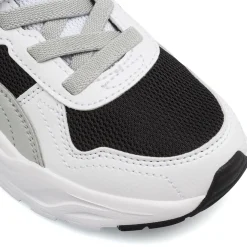 Sneakers da Bambino bianche con dettagli lime e strappo Puma Trinity 2