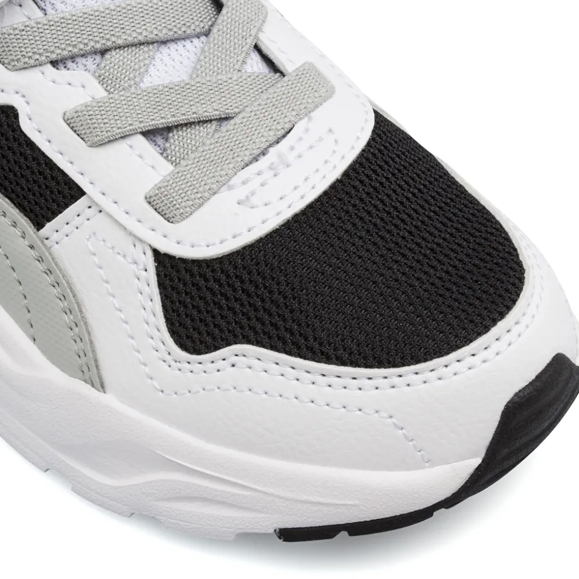 Sneakers da Bambino bianche con dettagli lime e strappo Puma Trinity 2