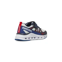 Sneakers da Bambino bianche con inserti blu Ducati