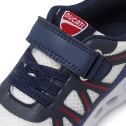 Sneakers da Bambino bianche con inserti blu Ducati