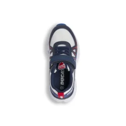 Sneakers da Bambino bianche con inserti blu Ducati
