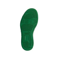 Sneakers da bambino bianche con dettagli neri e verdi Puma Rebound V6