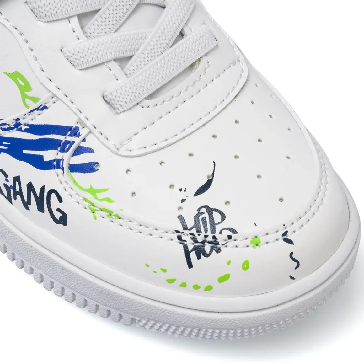Sneakers da Bambino bianche con stampe graffiti Space Boy
