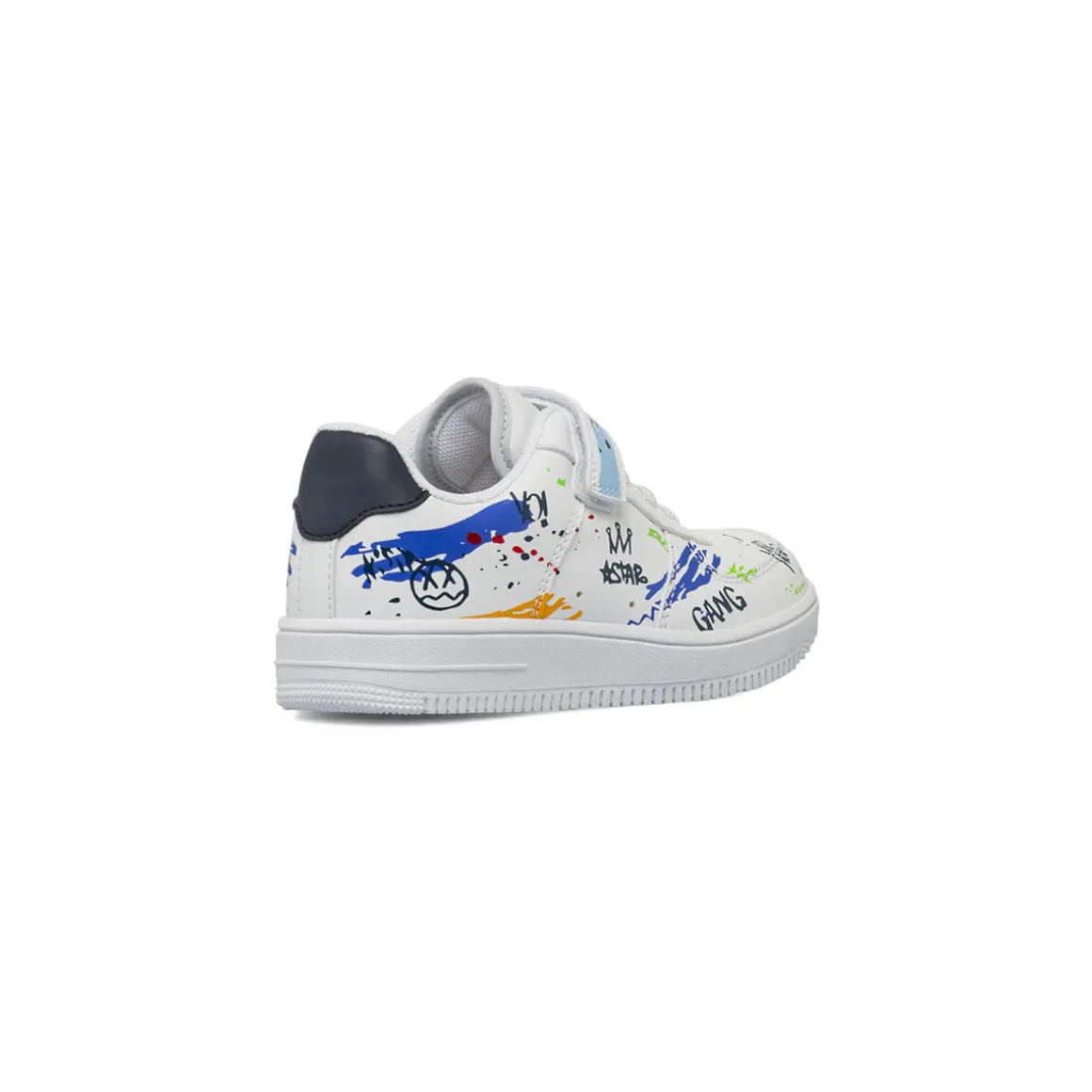 Sneakers da Bambino bianche con stampe graffiti Space Boy