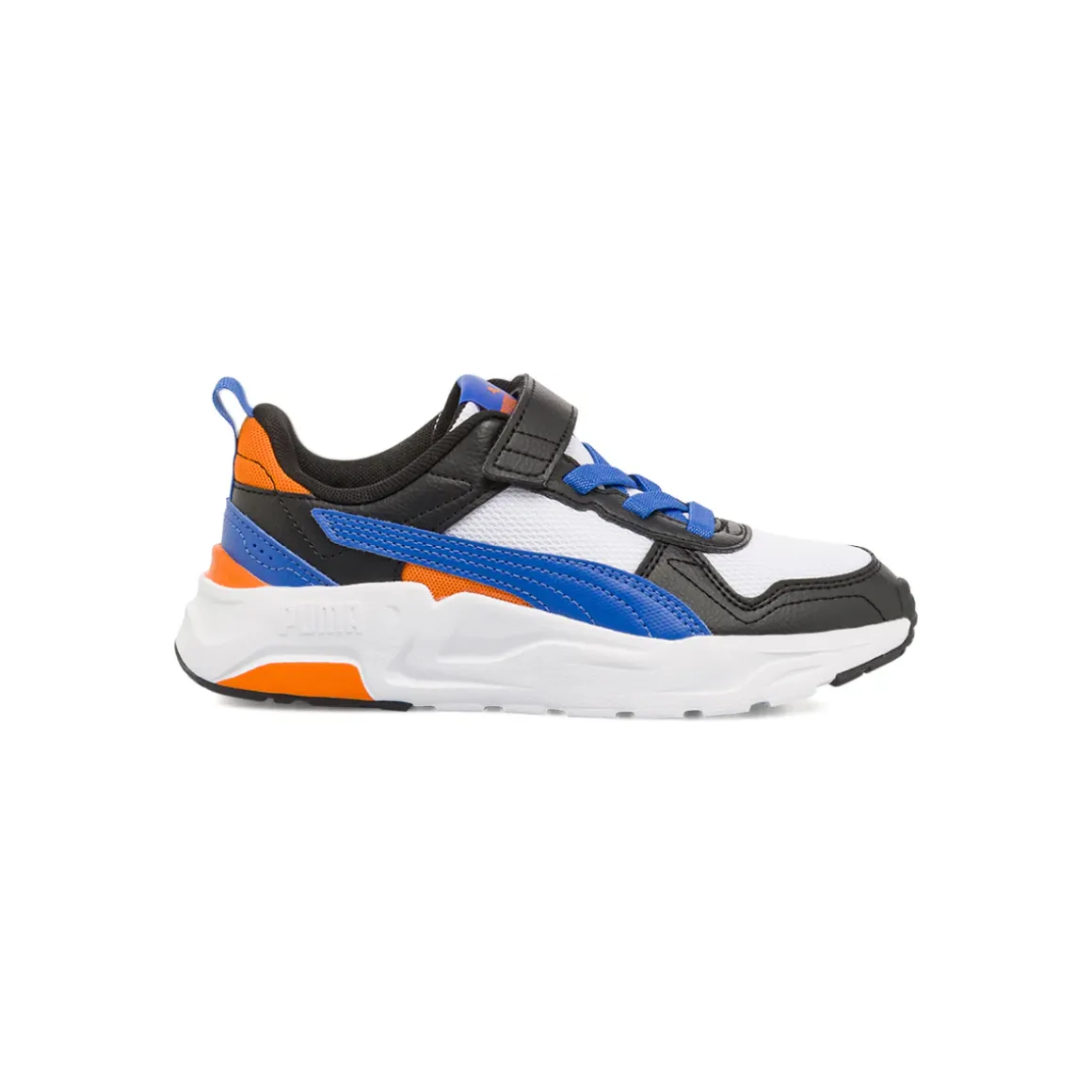 Sneakers da Bambino bianche e blu con dettagli arancio Puma Trinity 2