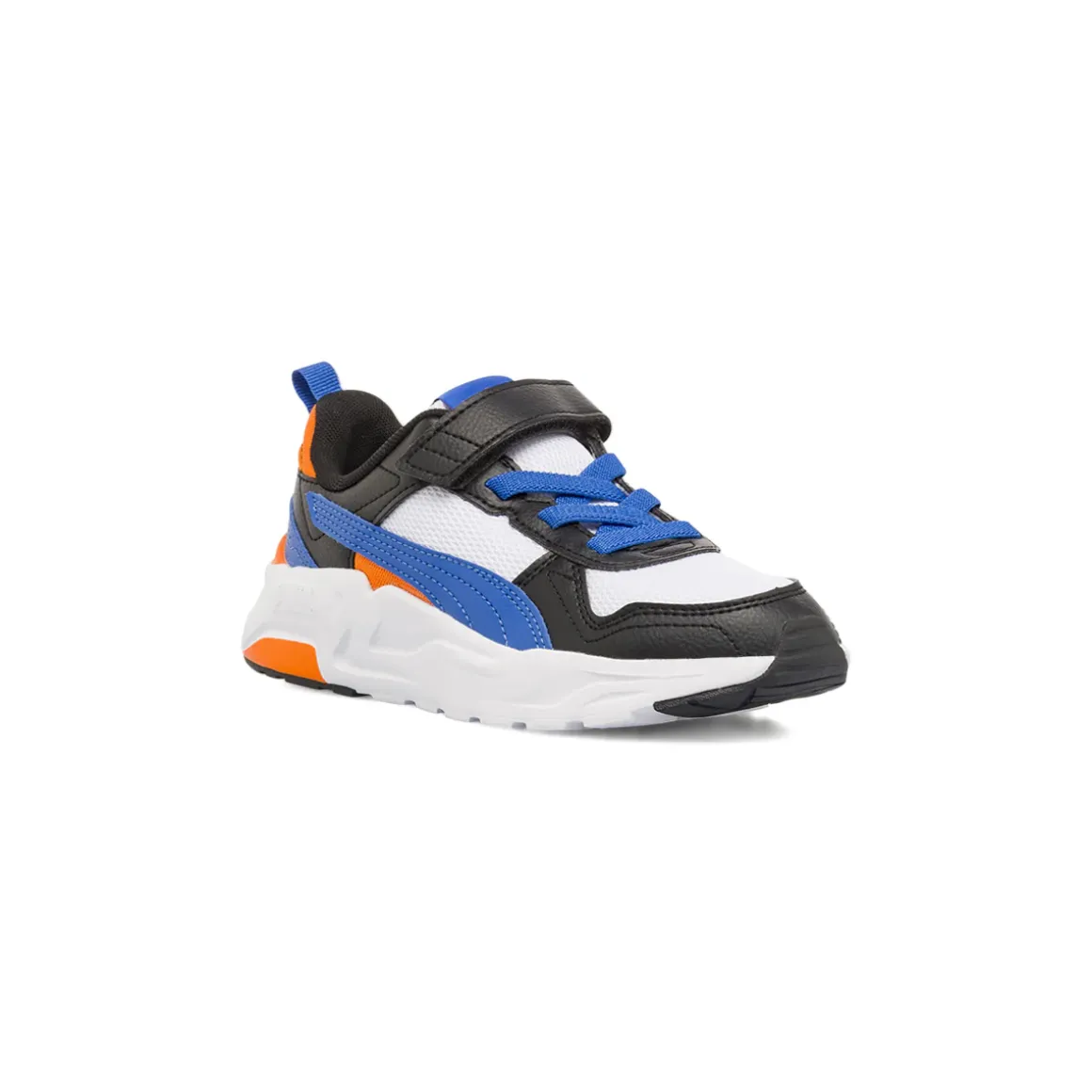 Sneakers da Bambino bianche e blu con dettagli arancio Puma Trinity 2
