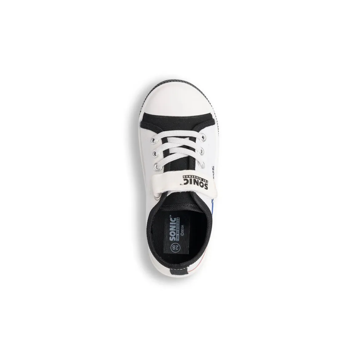 Sneakers da Bambino bianche e nere con Luci nella suola Sonic