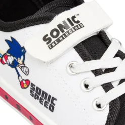 Sneakers da Bambino bianche e nere con Luci nella suola Sonic