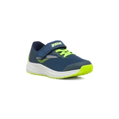 Sneakers da Bambino blu con dettagli verde lime e strappo Joma