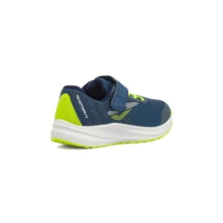 Sneakers da Bambino blu con dettagli verde lime e strappo Joma
