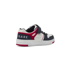 Sneakers da bambino blu con dettagli bianchi e rossi Navigare