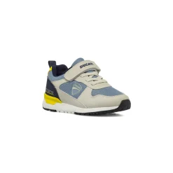 Sneakers da bambino blu con dettagli beige Ducati