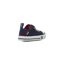Sneakers da Bambino blu con punta bianca e dettagli rossi Ducati
