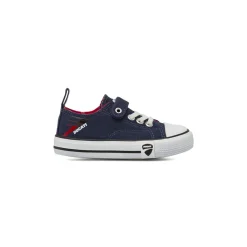 Sneakers da Bambino blu con punta bianca e dettagli rossi Ducati