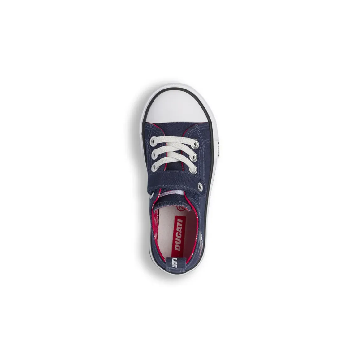 Sneakers da Bambino blu con punta bianca e dettagli rossi Ducati