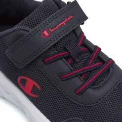 Sneakers da Bambino blu con strappo e dettagli rossi Champion
