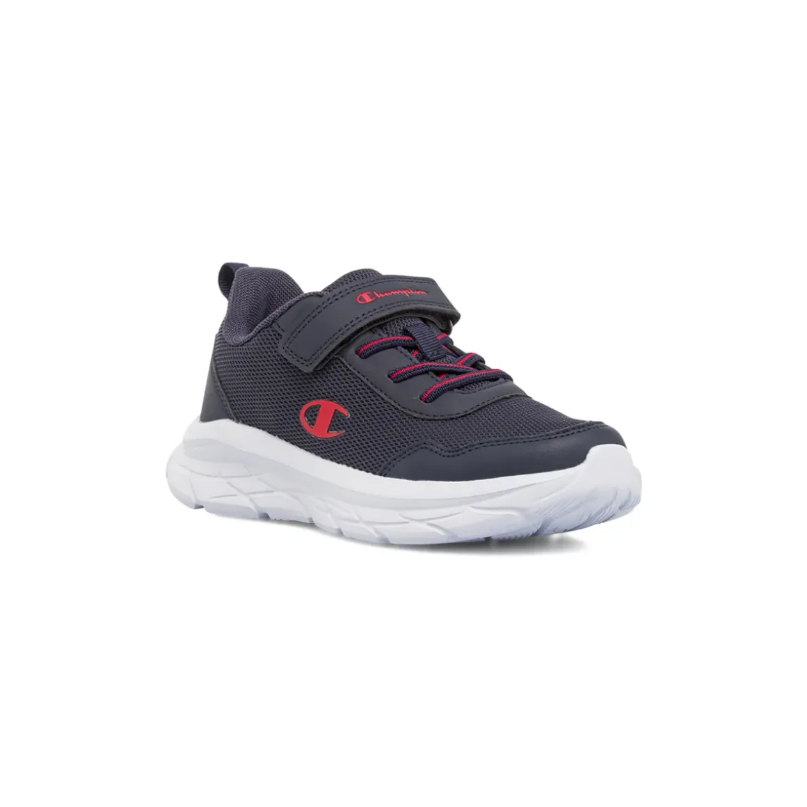 Sneakers da Bambino blu con strappo e dettagli rossi Champion