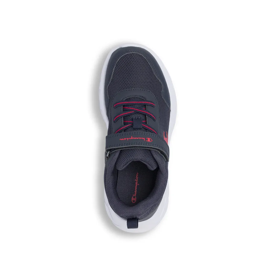 Sneakers da Bambino blu con strappo e dettagli rossi Champion