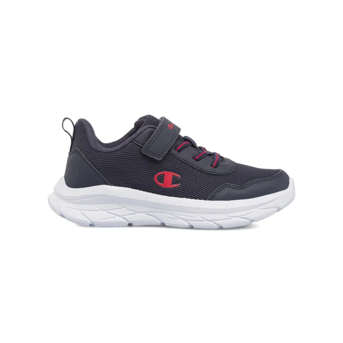 Sneakers da Bambino blu con strappo e dettagli rossi Champion