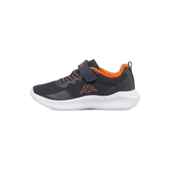 Sneakers da bambino blu e arancione Kappa chiusura a strappo