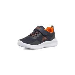 Sneakers da bambino blu e arancione Kappa chiusura a strappo