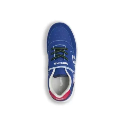Sneakers da bambino blu Gas con logo e strappo in velcro