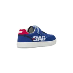 Sneakers da bambino blu Gas con logo e strappo in velcro