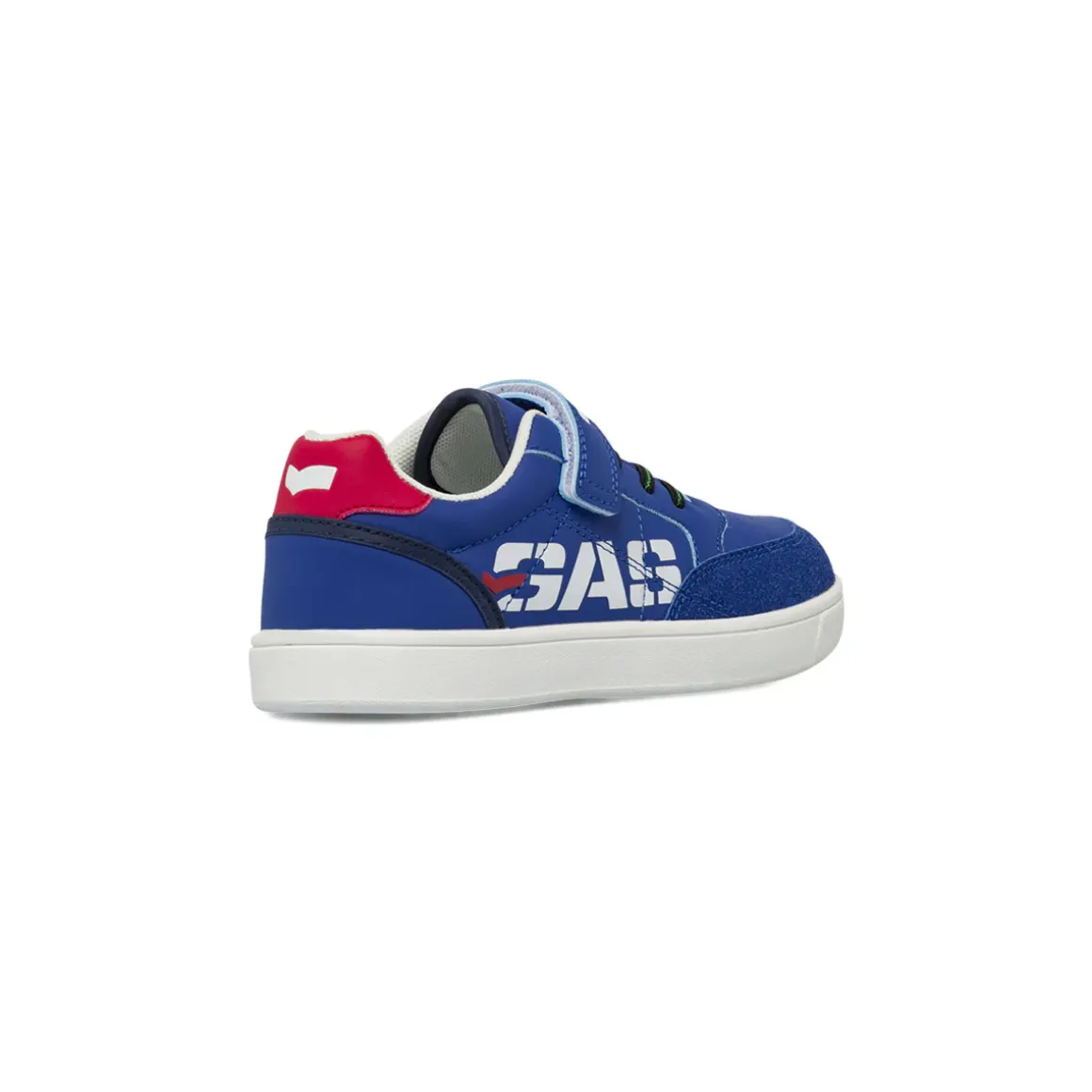 Sneakers da bambino blu Gas con logo e strappo in velcro